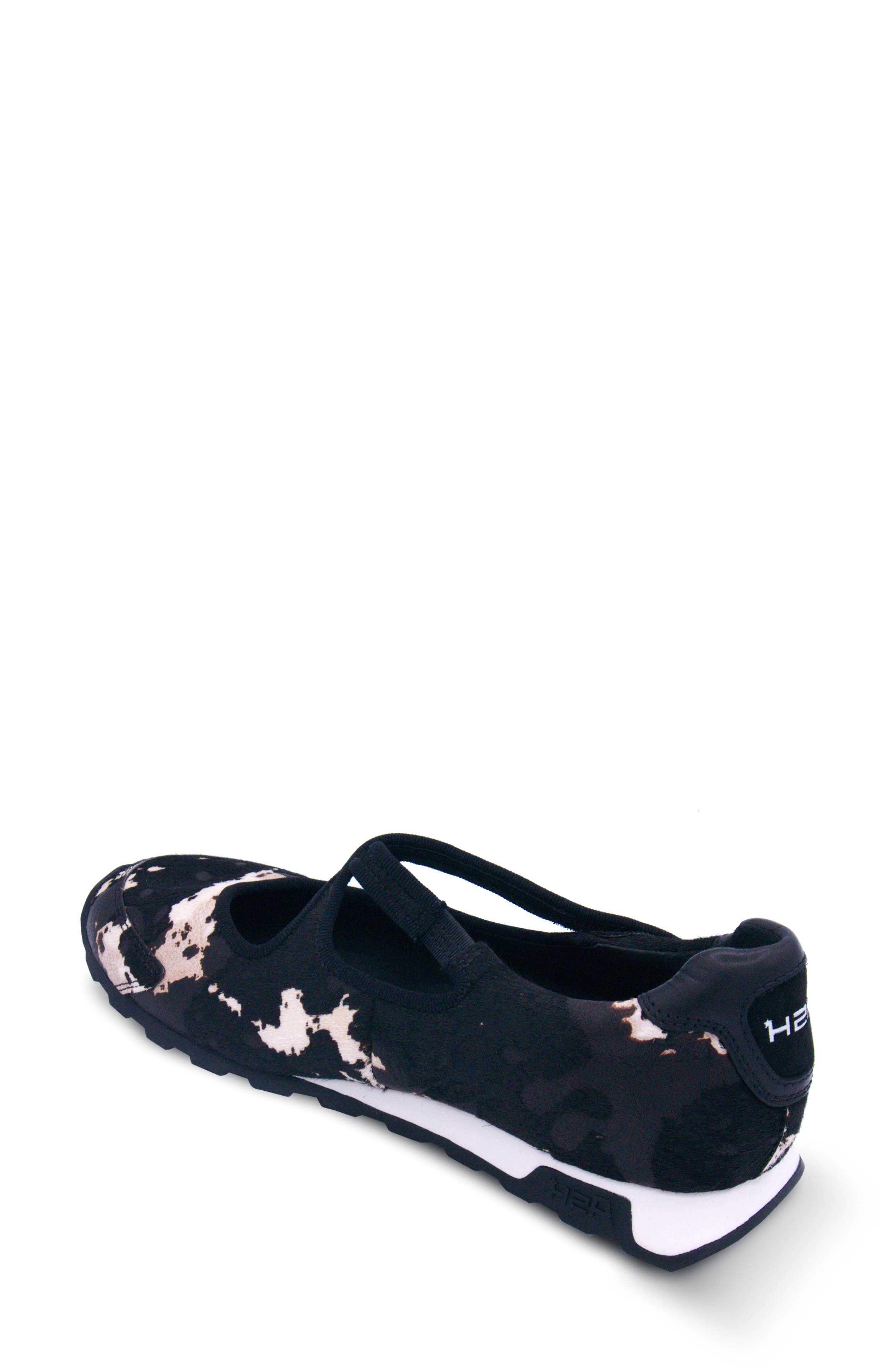 Ash Kore Mary Jane Genuine Calf Hair Flat, Alternate, color, Black Edgy