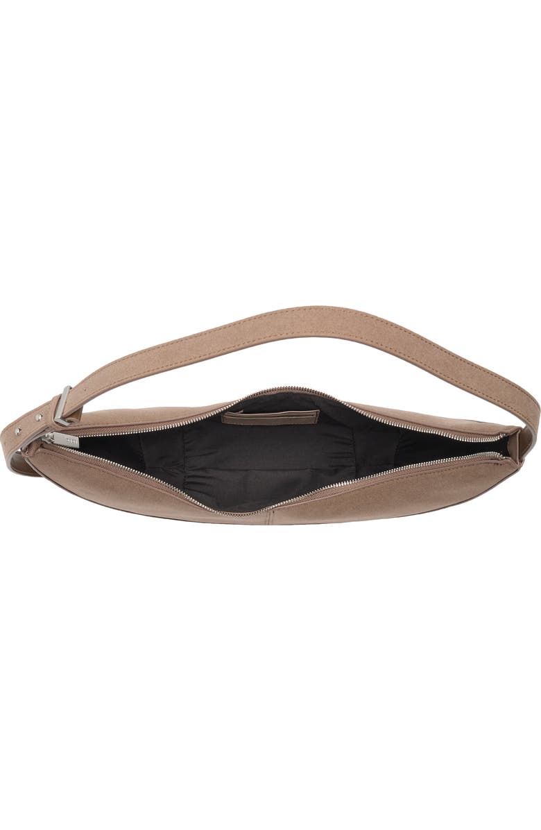 BCBG Skinny Crescent Shoulder Bag, Alternate, color, Taupe