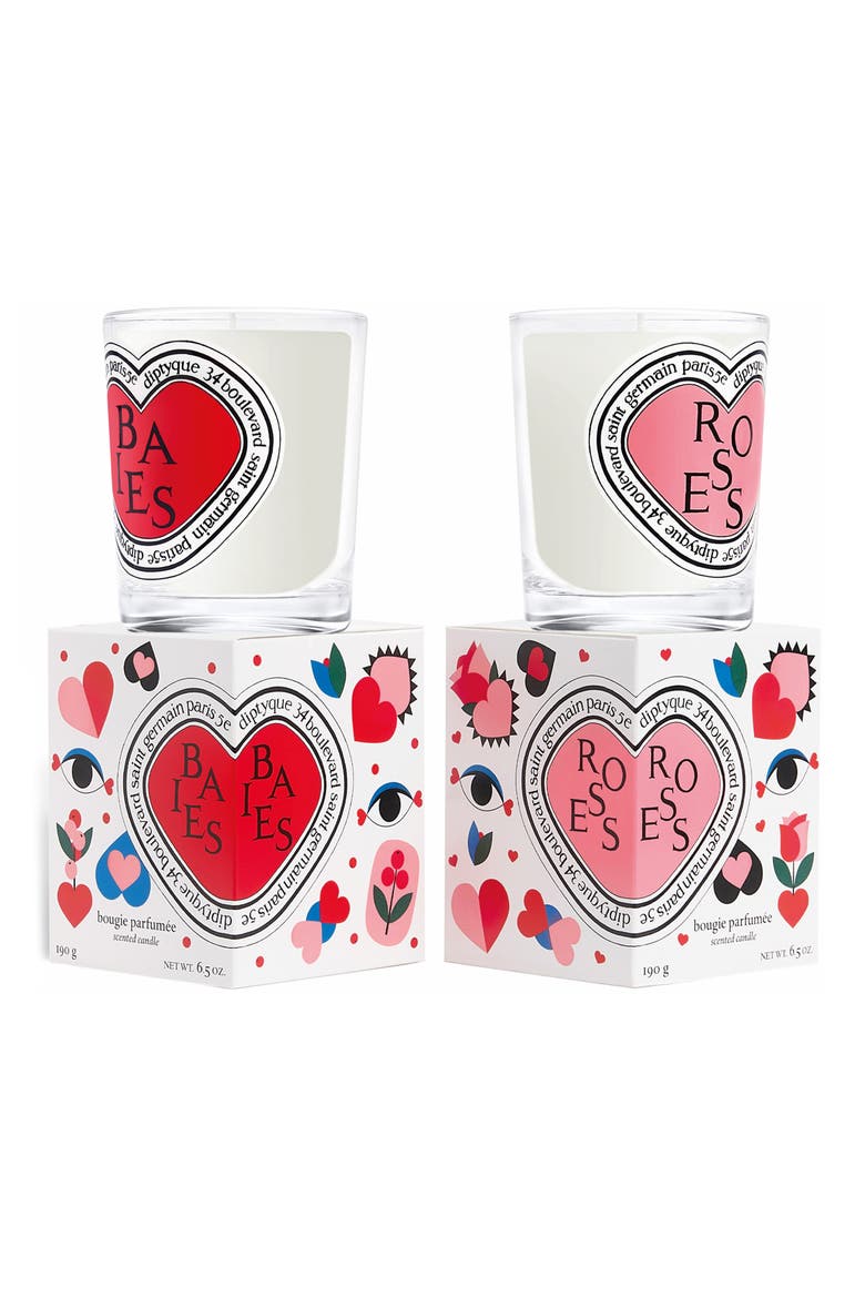 Valentine's Day Baies (Berries) and Roses Candle Duo, Alternate, color, NO COLOR