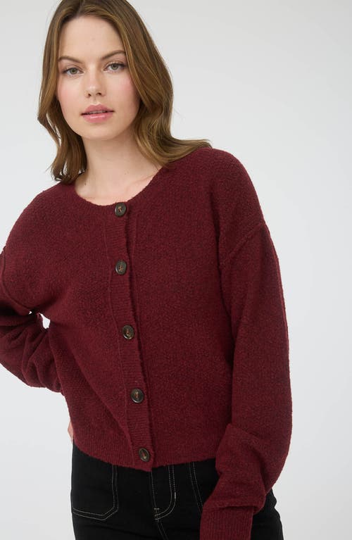 Blu Pepper Crewneck Button Down Cardigan In Neutral