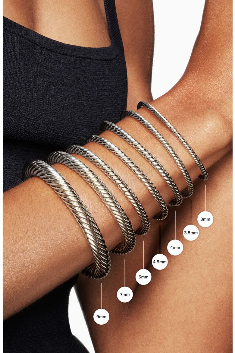 Cable Classics Sterling Silver & 18K Yellow Gold Bracelet, 4mm, Alternate, color, ROSE GOLD