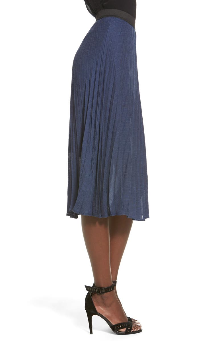 WAYF Pleated Midi Skirt, Alternate, color, 