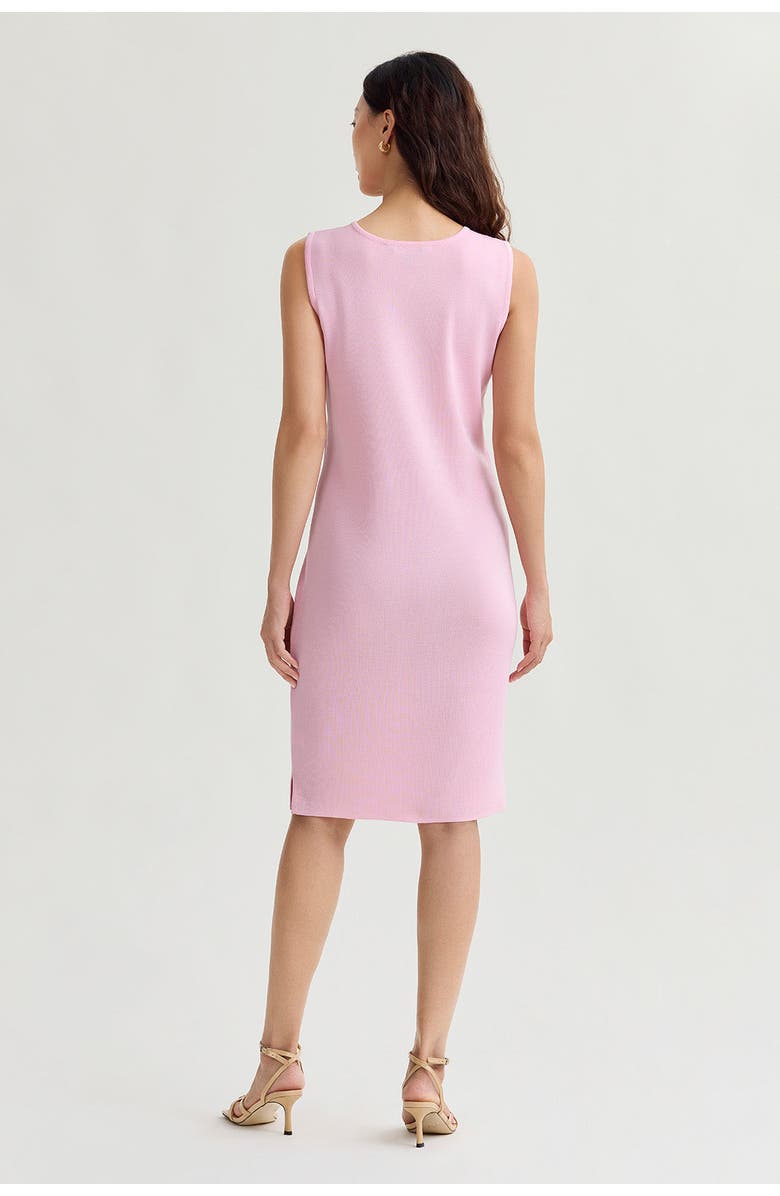 Ming Wang Sleeveless Sheath Knit Dress, Alternate, color, Perfect Pink