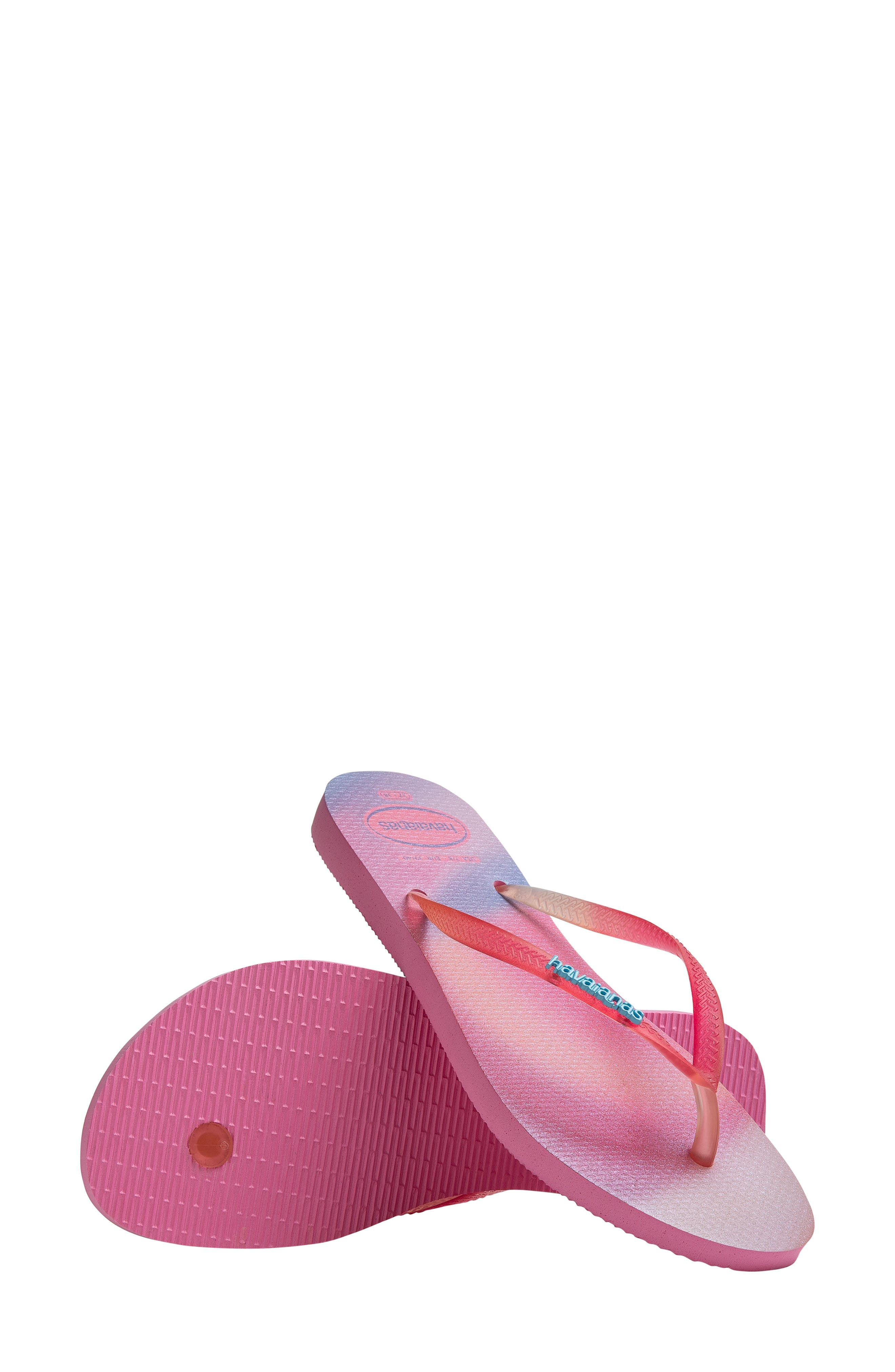 Havaianas Slim Metallic Rainbow Flip Flop, Alternate, color, 