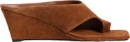 SANDRO Suede wedge sandals