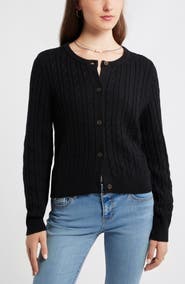 BP. Button Front Cotton Blend Cardigan