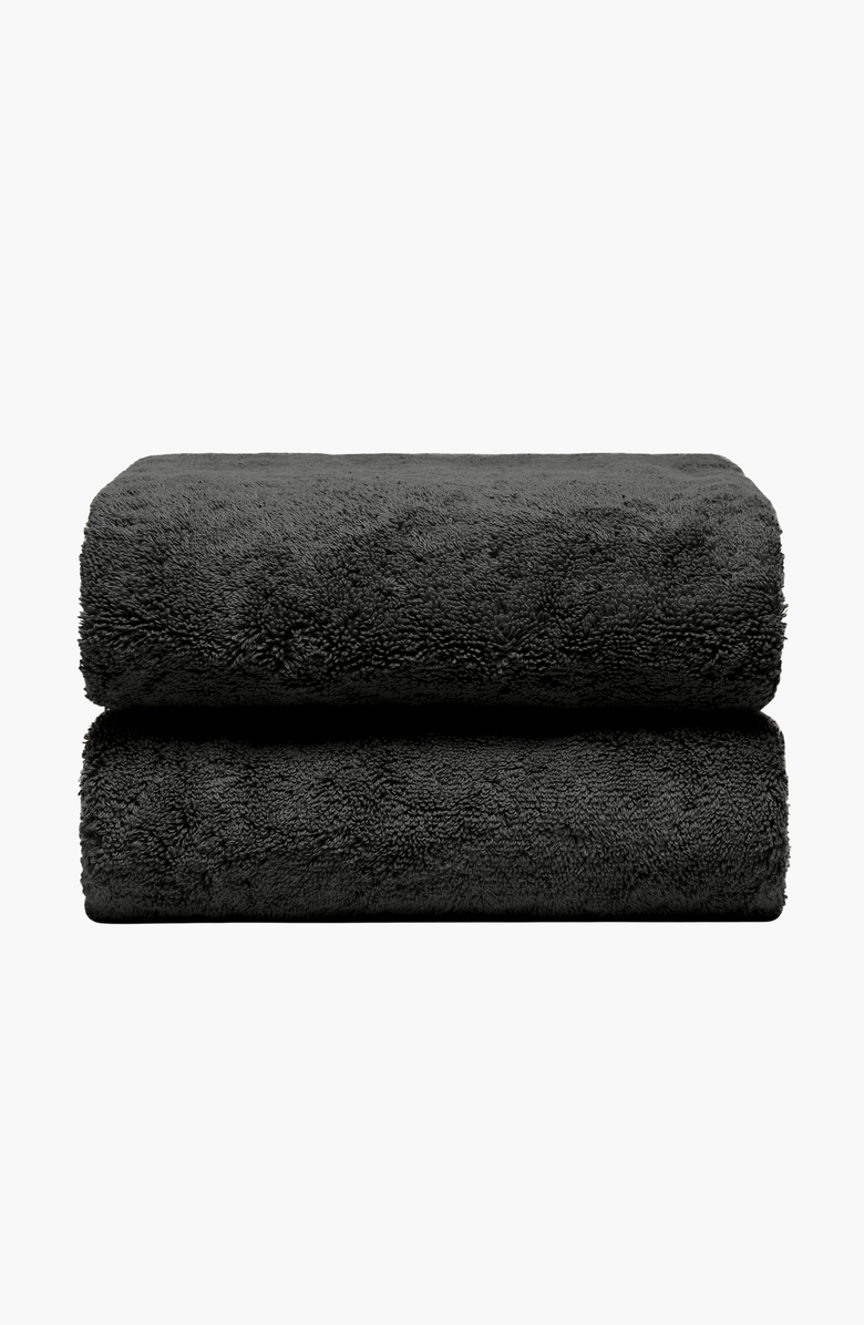 Italic Ultraplush Australian Cotton Bath Sheets, Main, color, Charcoal