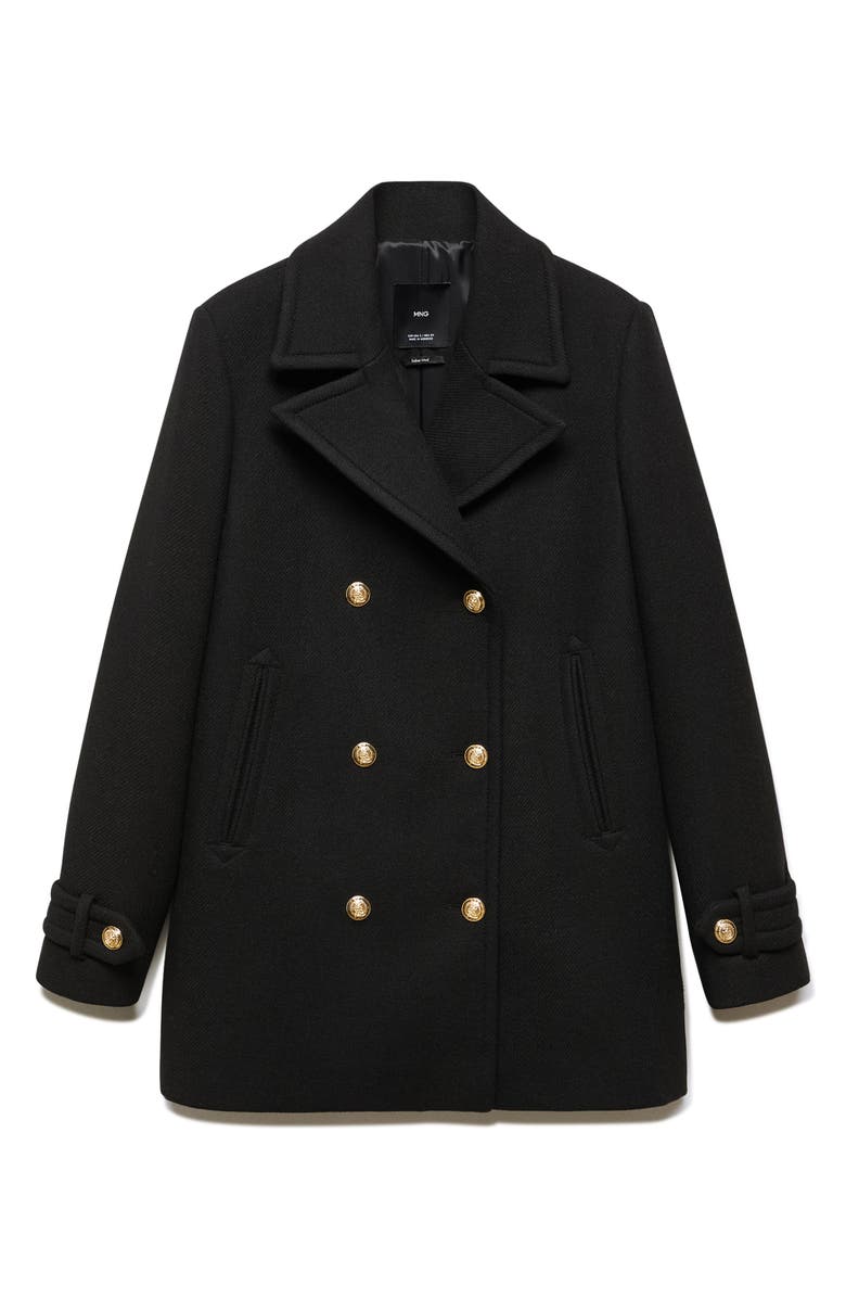 MANGO Double Breasted Coat, Alternate, color, 