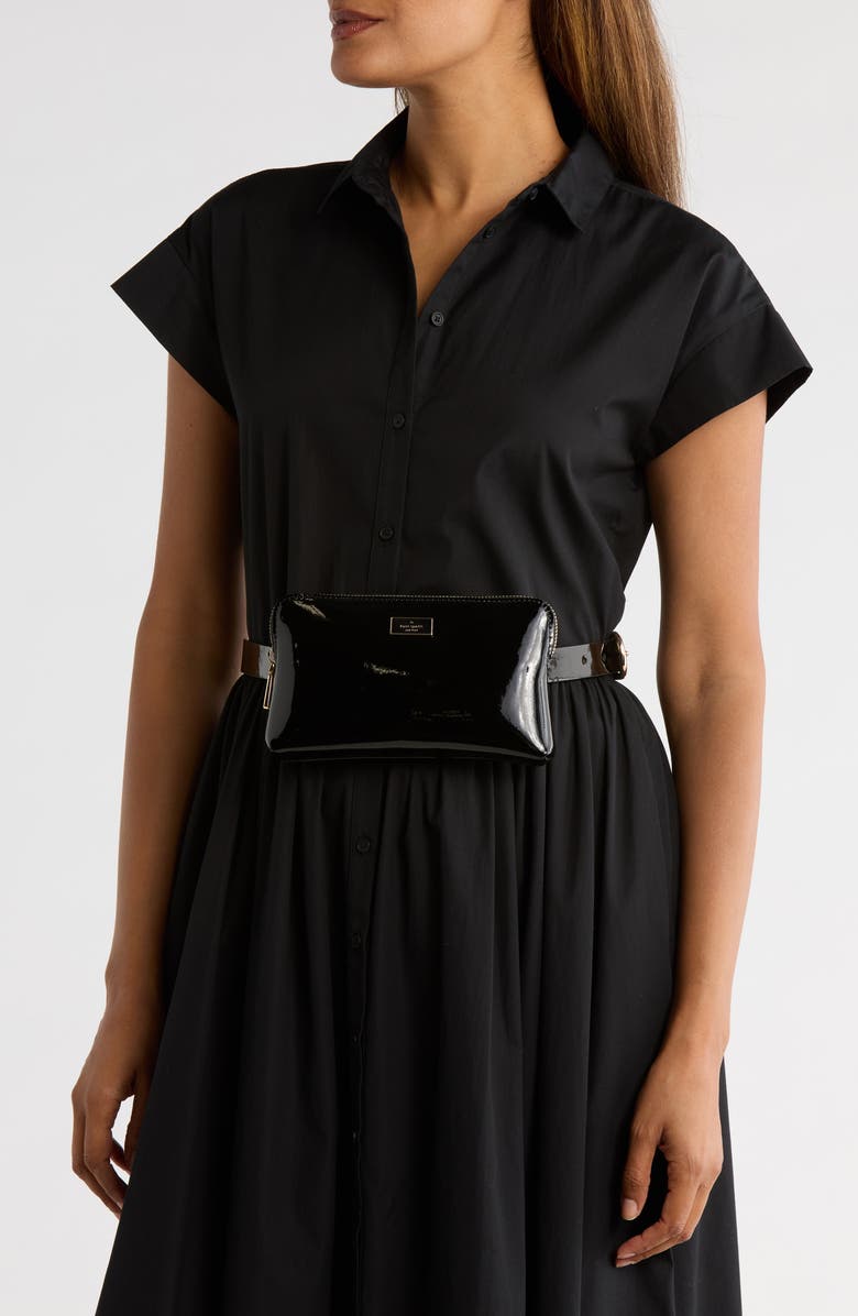 Kate Spade New York patent zip top belt bag, Alternate, color,