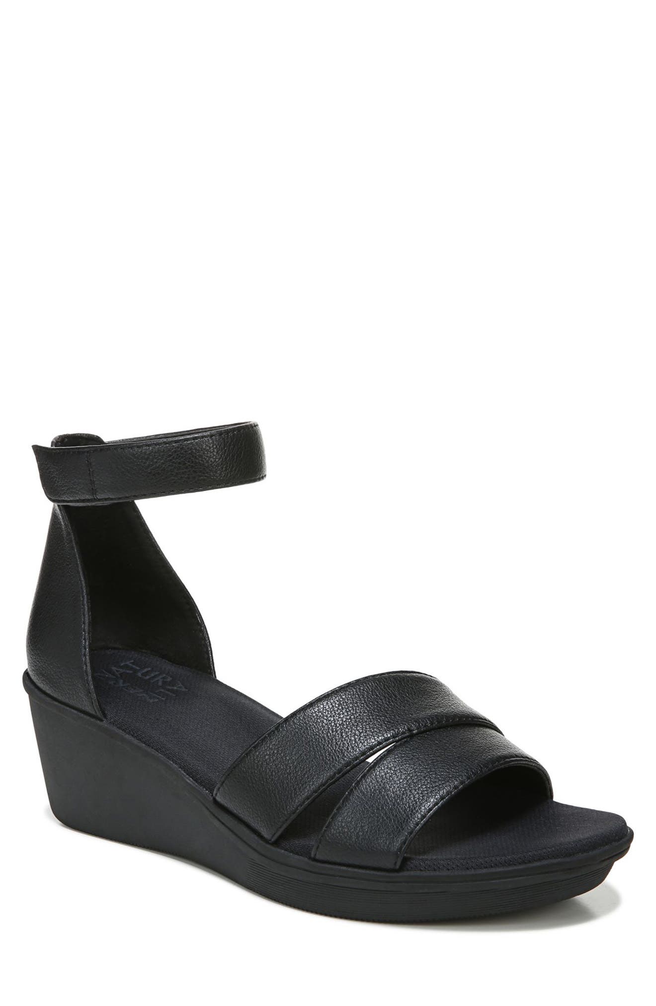 Naturalizer Theron Strappy Faux Leather Wedge Sandal, Main, color, 