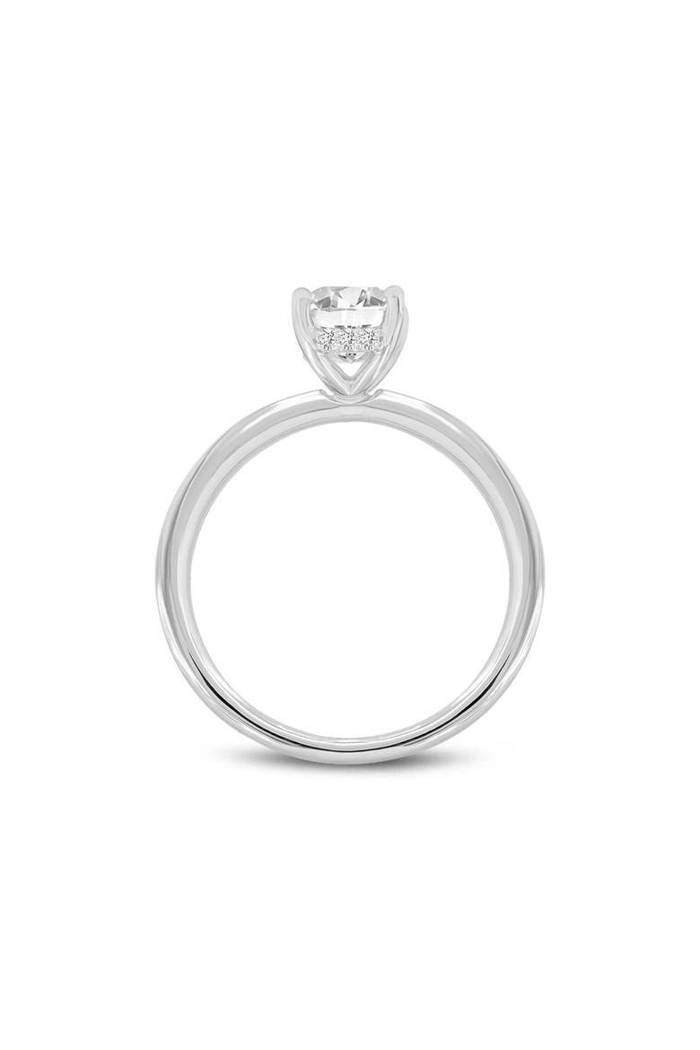 Ahlam 14K White Gold Radiant Cut Lab Grown Diamond Hidden Halo Engagement Ring - 1.55 Ct, Alternate, color, 14K White Gold