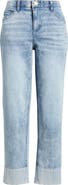 Wit & Wisdom High Waist Cuff Hem Jeans