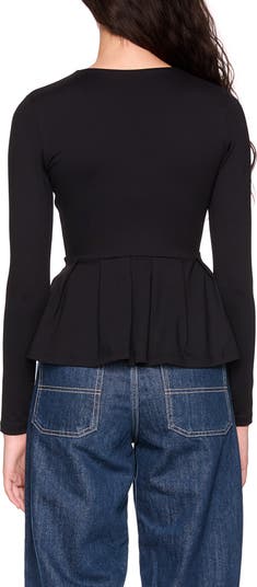 Long Sleeve Peplum Top