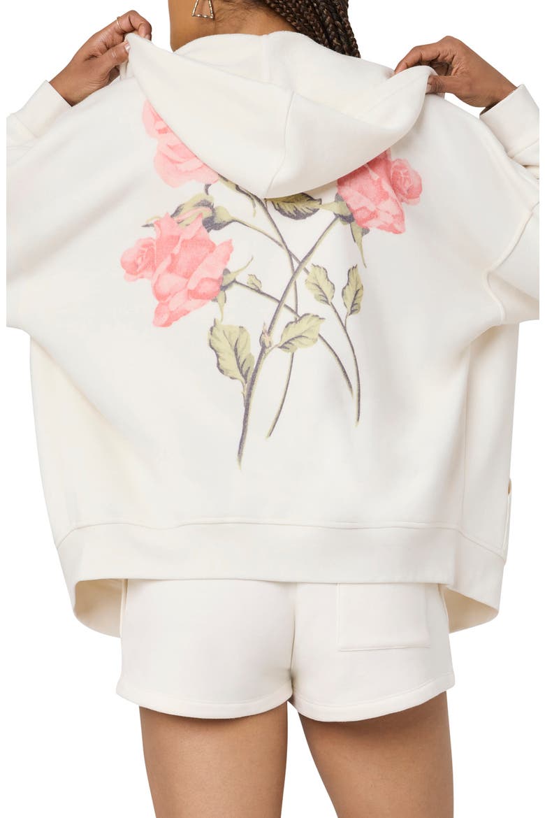 Cozy Crush Forever Embroidered Oversize Graphic Zip Hoodie, Alternate, color, JET STR ROSE