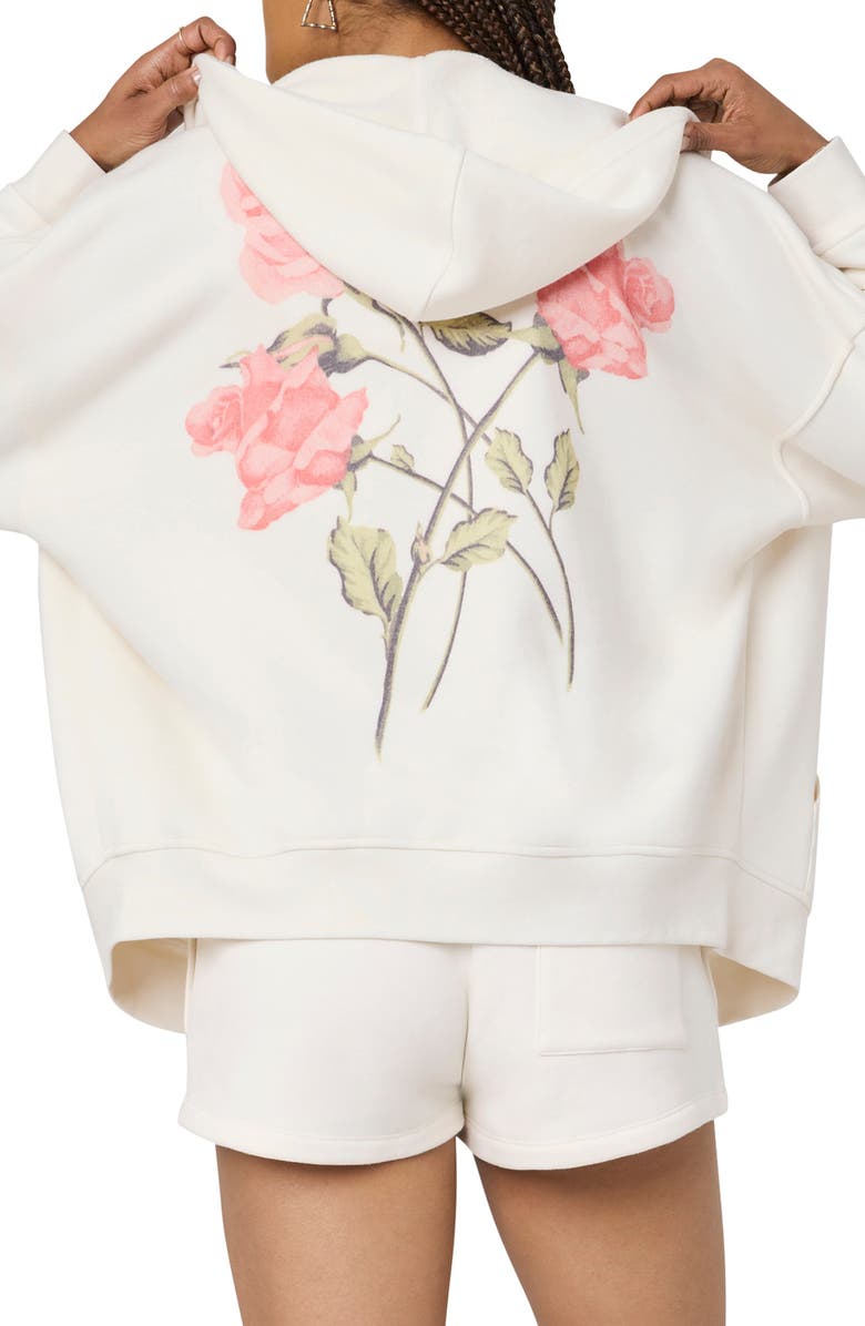 Florence by Mills Cozy Crush Forever Embroidered Oversize Graphic Zip Hoodie, Alternate, color, 
