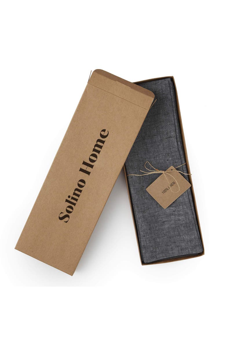 Solino Home Linen Placemats - Athena, Alternate, color, Charcoal Grey