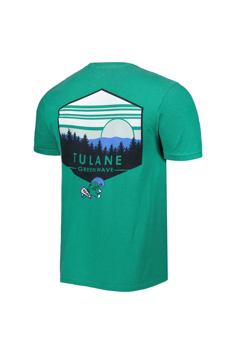 Men's Green Tulane Green Wave Landscape Shield T-Shirt, Alternate, color, Green