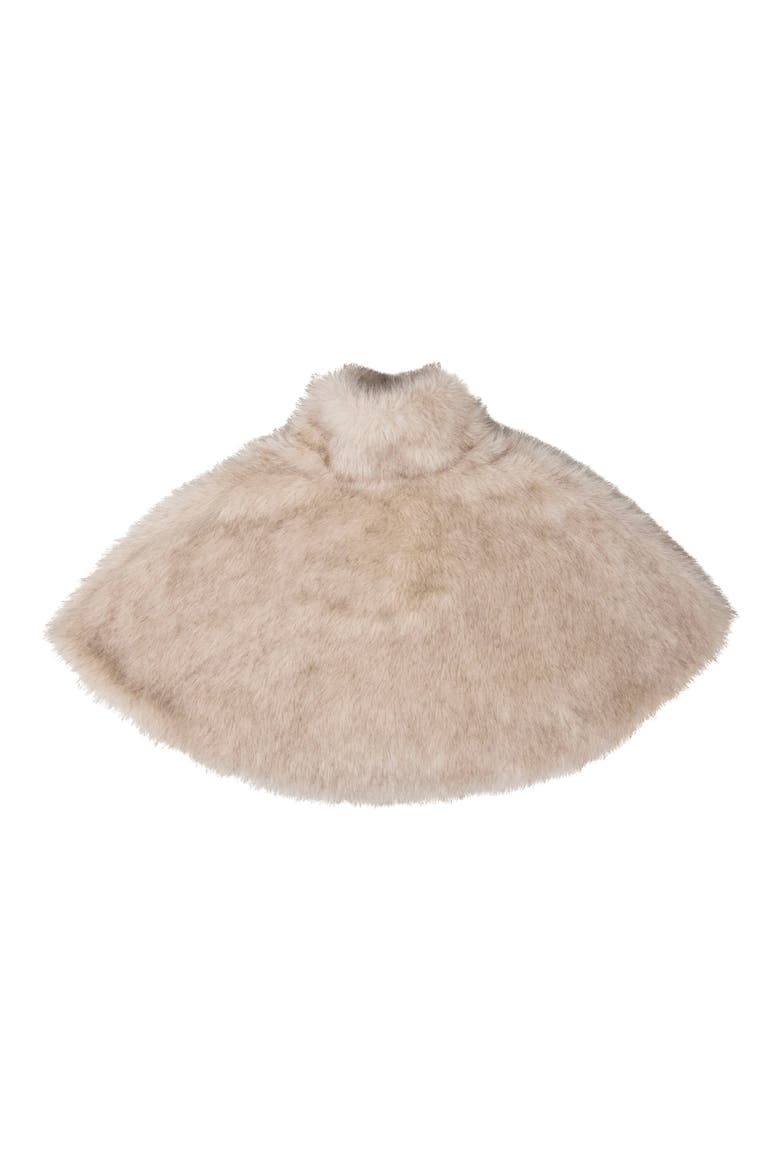 Faux Fur Capelet, Alternate, color, BEIGE