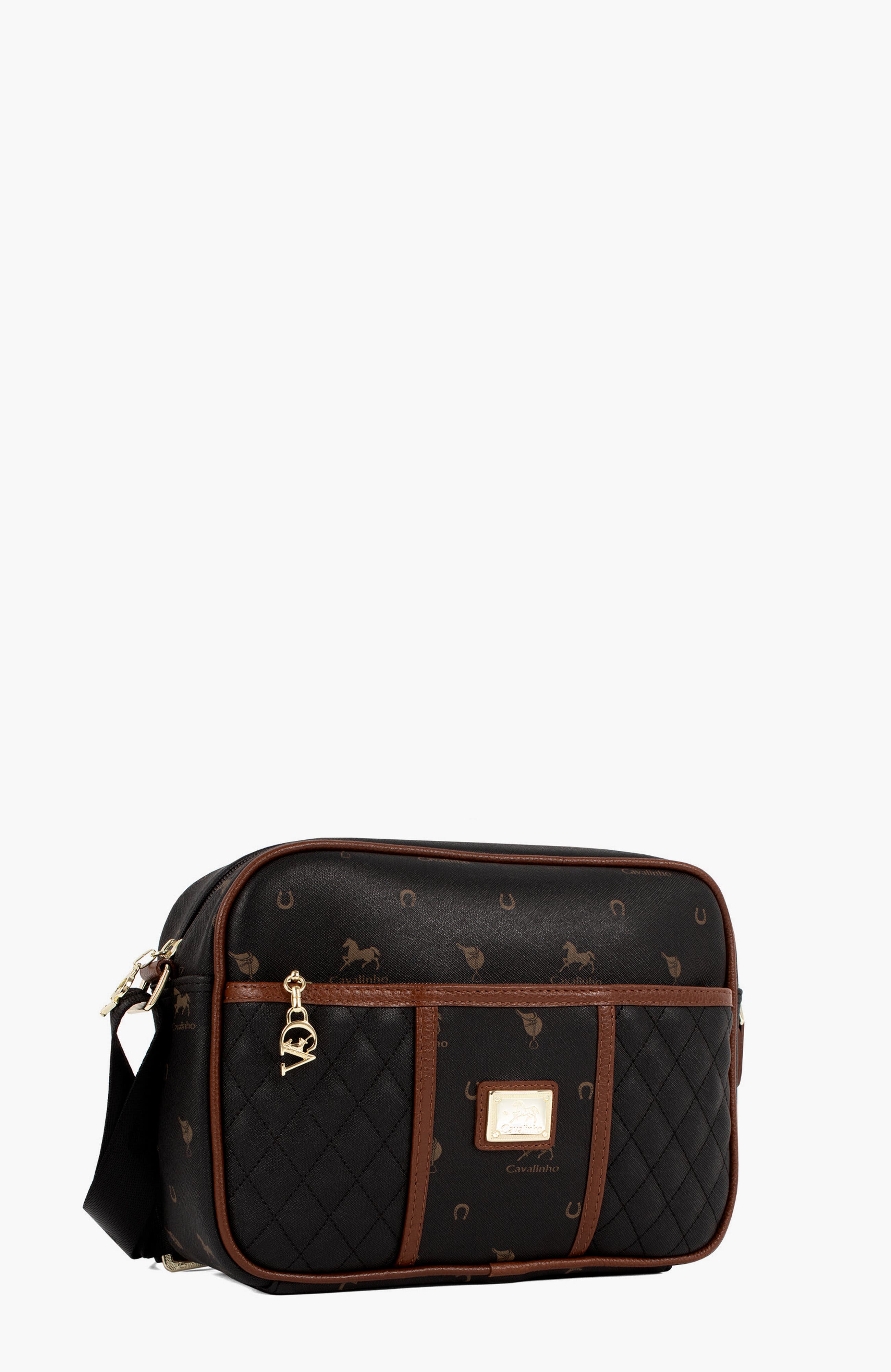 Di Cavallo Crossbody Bag 324, Alternate, color, Black / Brown