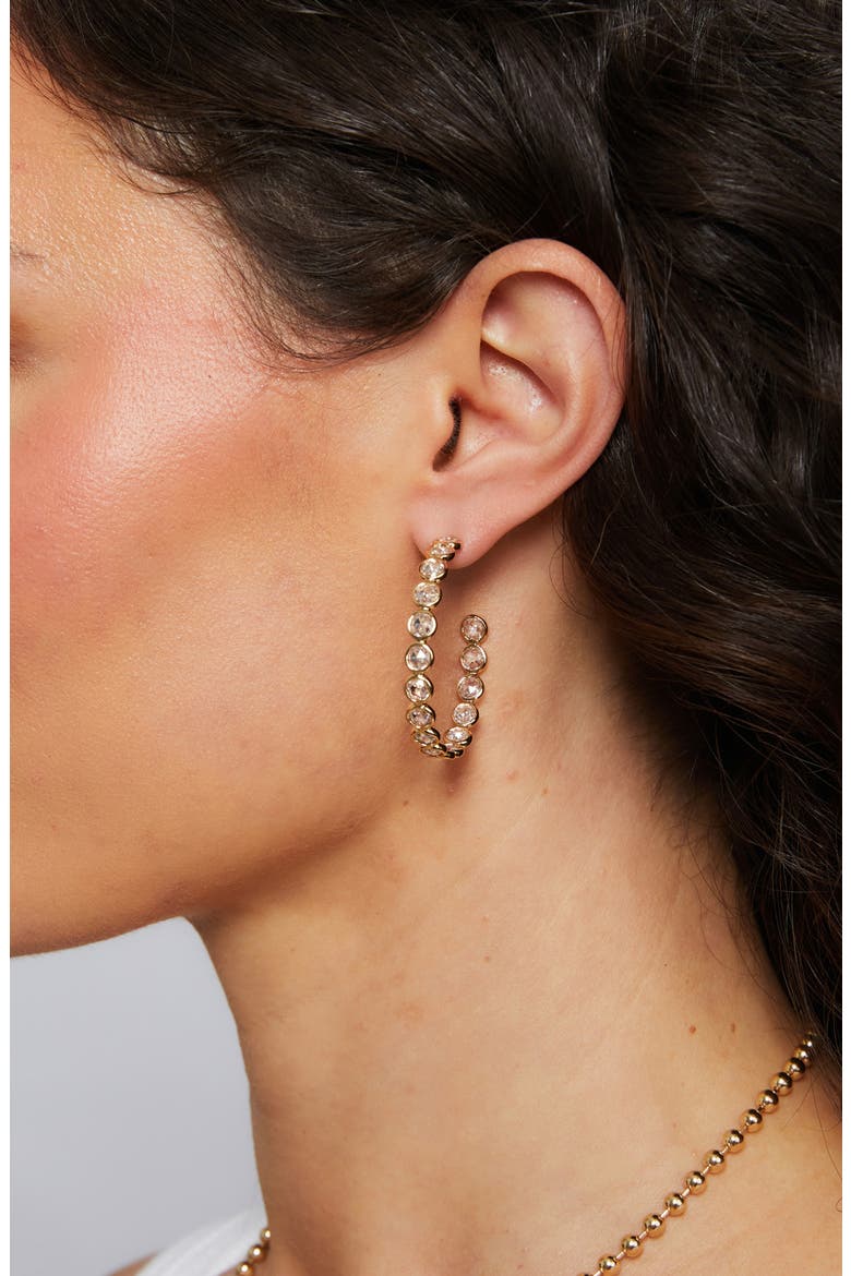 Lynda Hoop Earrings, Alternate, color, GOLD