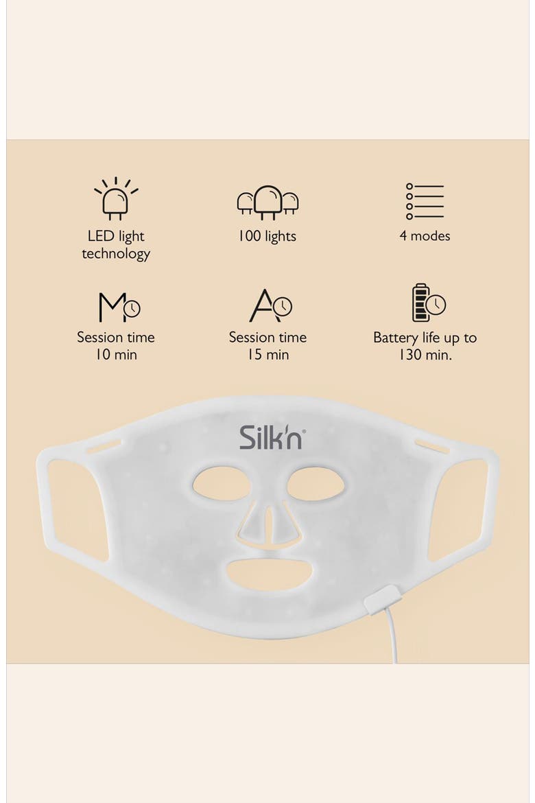 LED Face Mask, Alternate, color, WHITE