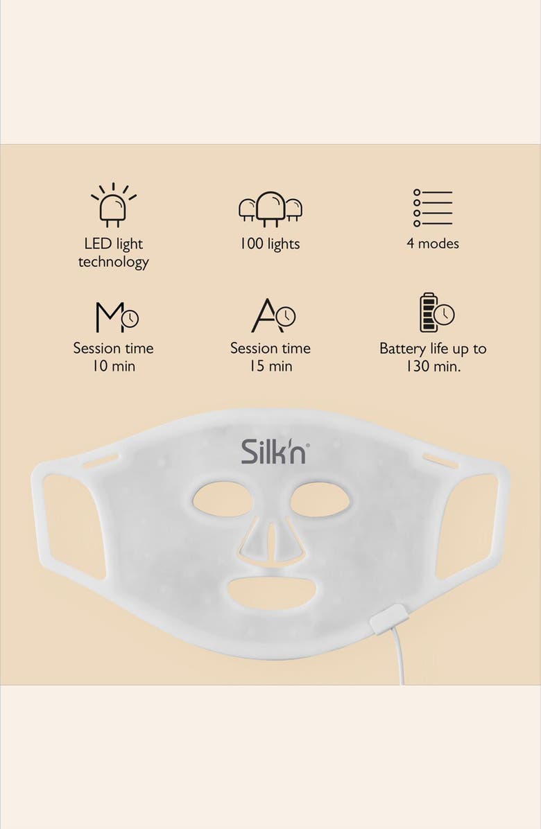 Silk'n LED Face Mask, Alternate, color, White