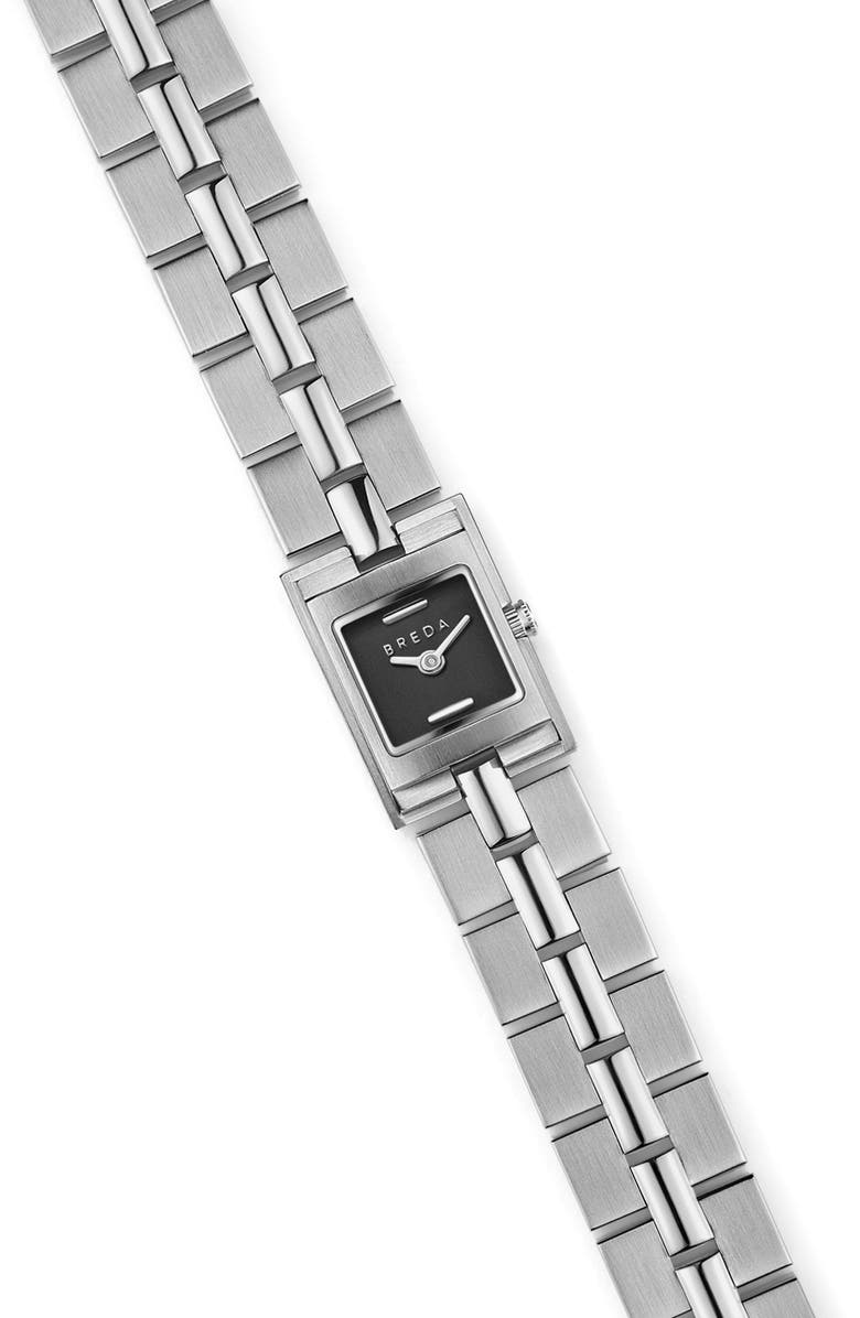 BREDA Relic Square Bracelet Watch, 16mm, Alternate, color, Silver