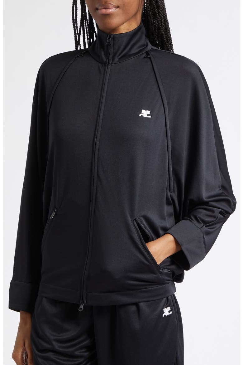 Cutout Track Jacket, Alternate, color, BLACK