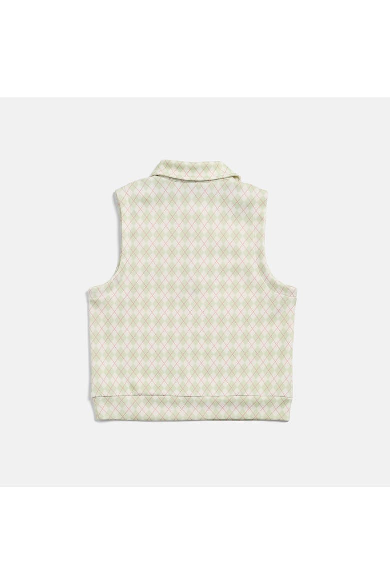Women's Argyle Golf Vest - Cream/Sage, Alternate, color, Cream/Sage