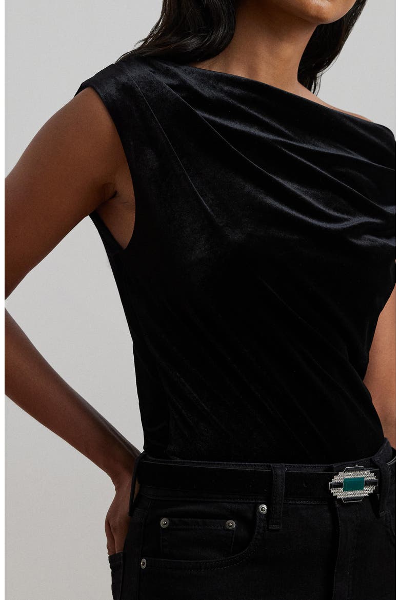Stretch Velvet Top, Alternate, color, BLACK VELVET