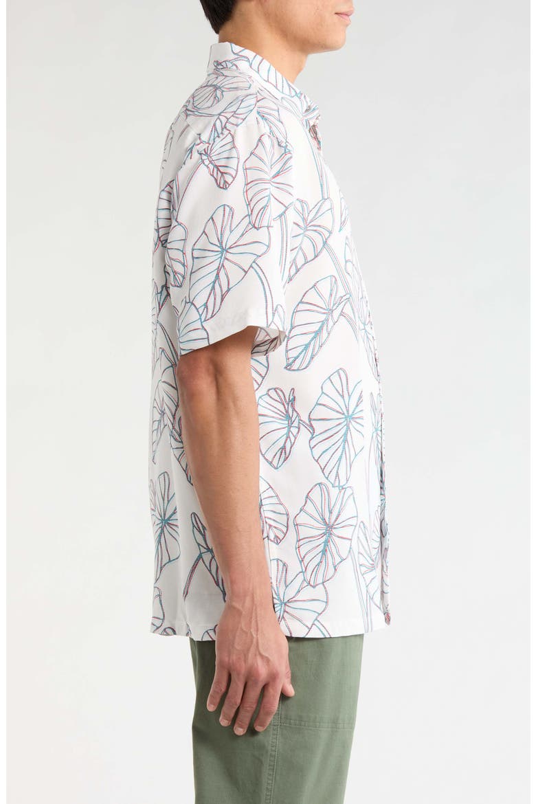 Lo'I Lines Short Sleeve Shirt, Alternate, color, OFF WHITE