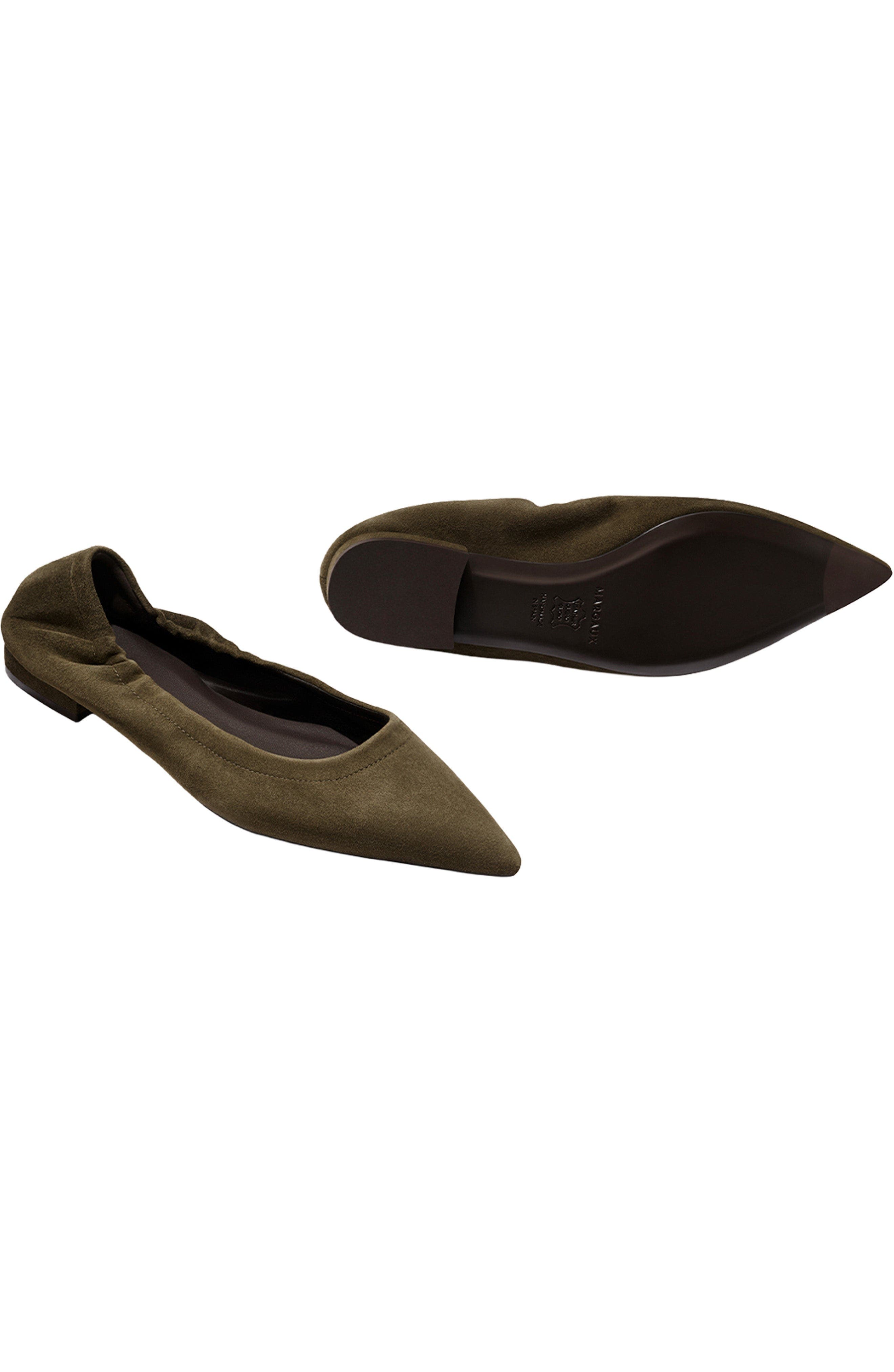 The Roma Ballet Flat, Alternate, color, Moss Suede