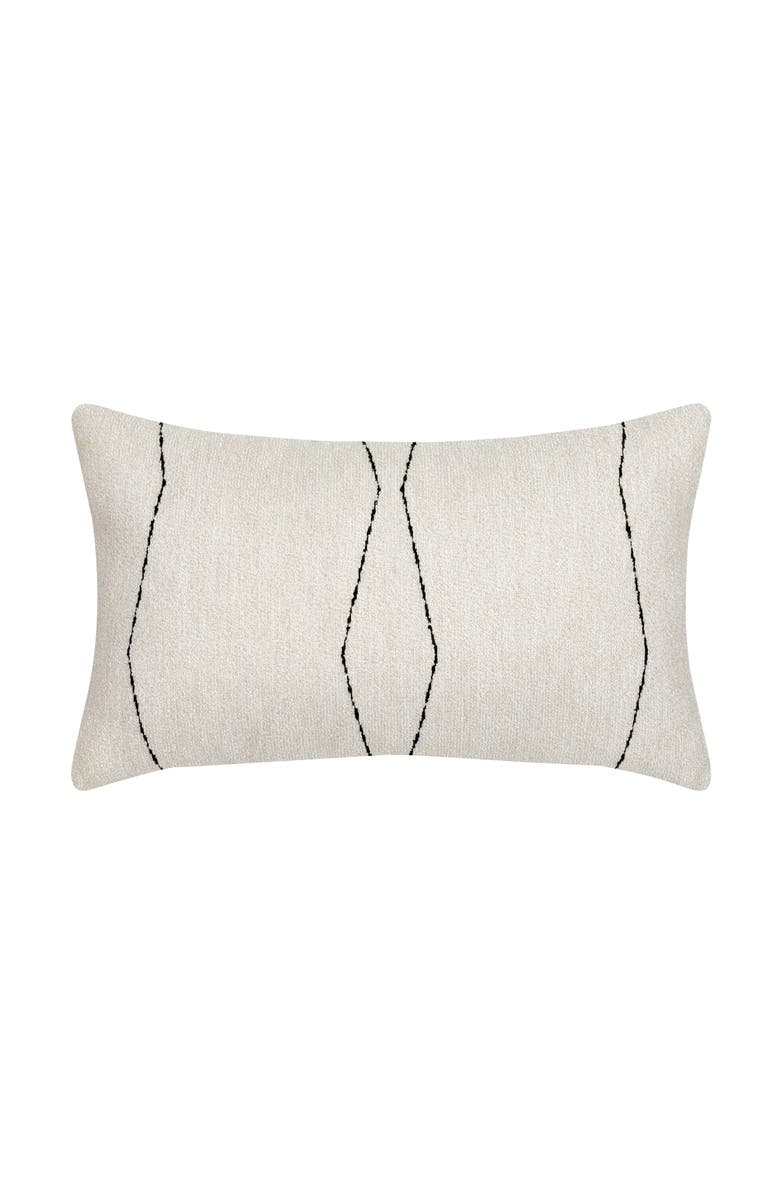 Elaine Smith Oblique Ebony Textured Indoor 
Outdoor Woven Accent Pillow, Main, color, Ebony