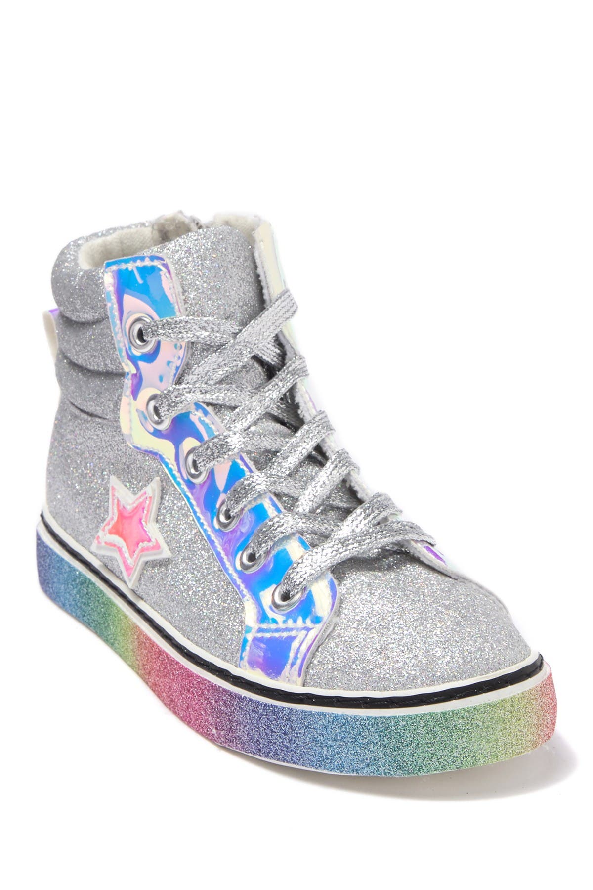 OLIVIA MILLER OMG High-Top Glitter Sneakers, Alternate, color, 