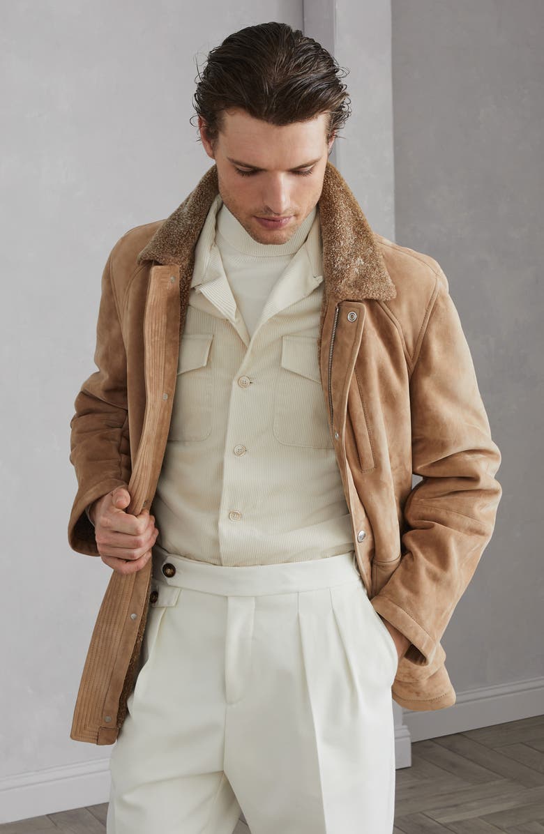 Brunello Cucinelli Shearling field jacket, Alternate, color, 