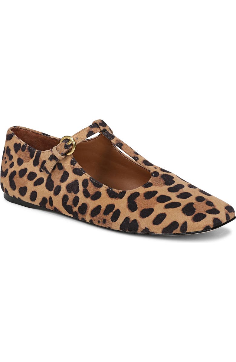 SARTO by Franco Sarto Flexa Astoria T-Strap Flat, Main, color, Brown