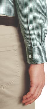 Charles Tyrwhitt Slim Fit Button-Down Collar Non-Iron Stretch Poplin Mini Gingham Shirt