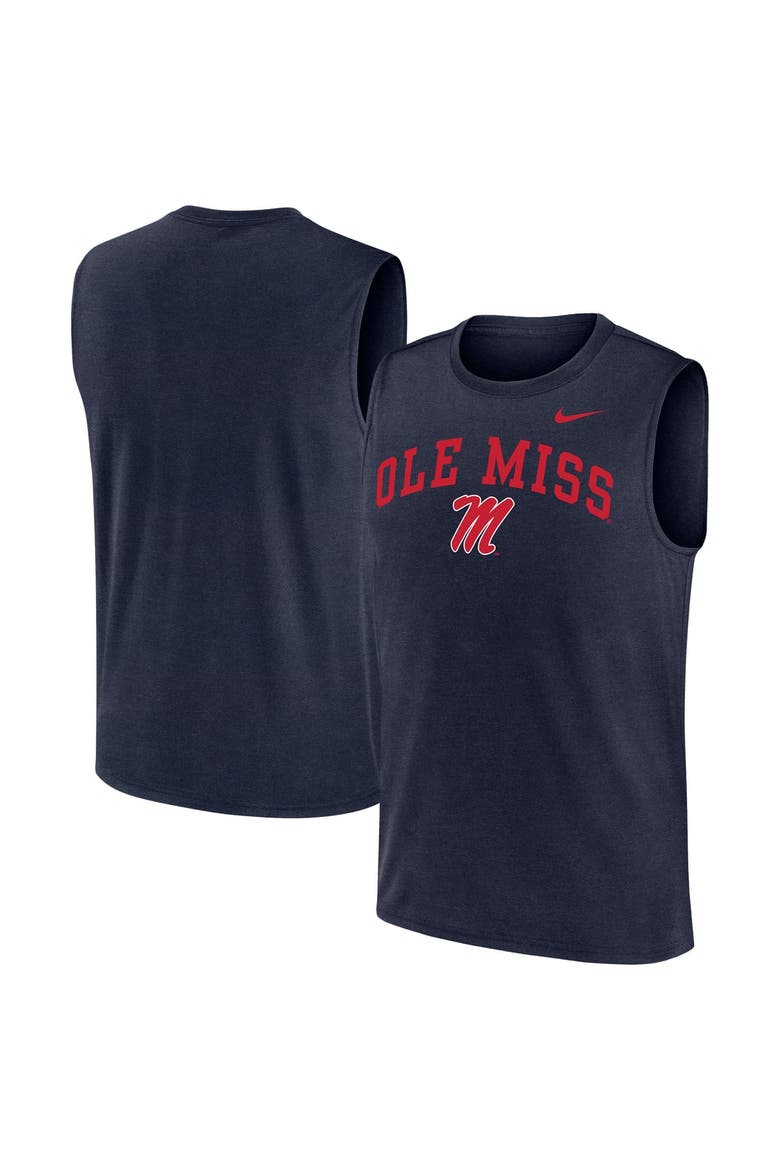 Men's Nike  Navy Ole Miss Rebels Legend Dri-FIT Tank Top, Main, color, Navy