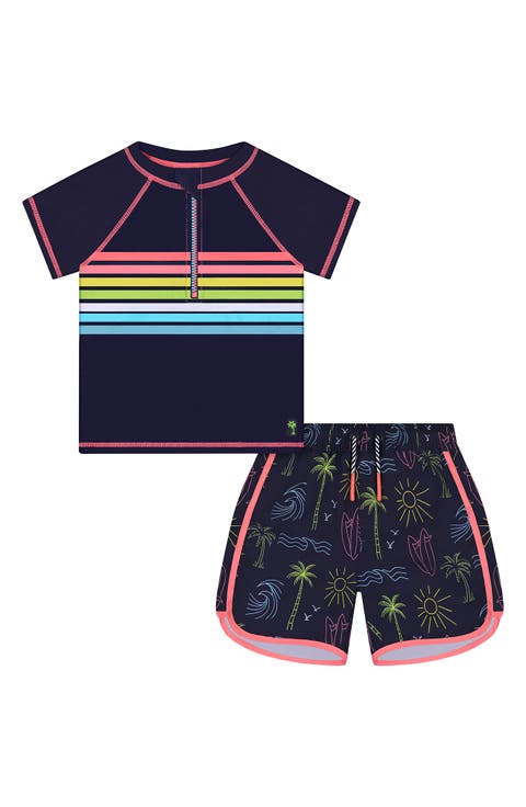 ANDY AND EVAN Rashguard & Shorts Set (Little Boy)