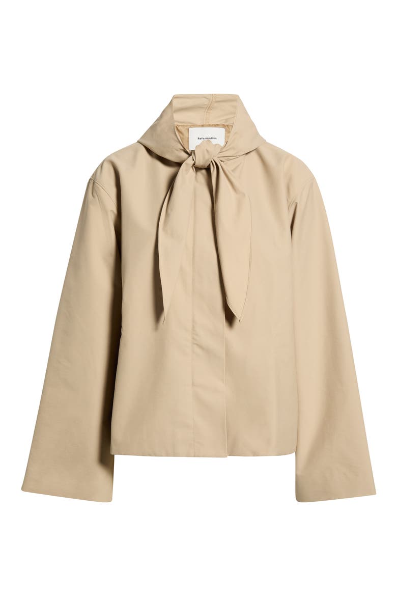 Kinsley Tie Neck Jacket, Main, color, KHAKI