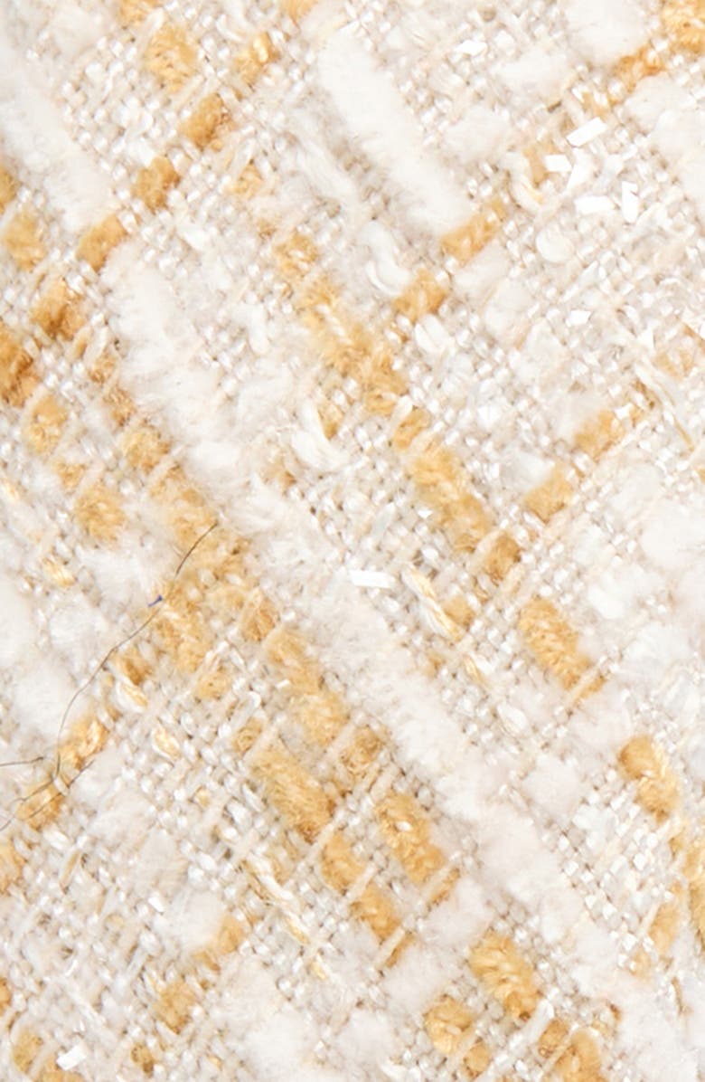 Tasha Wide Tweed Headband, Alternate, color, Ivory Plaid