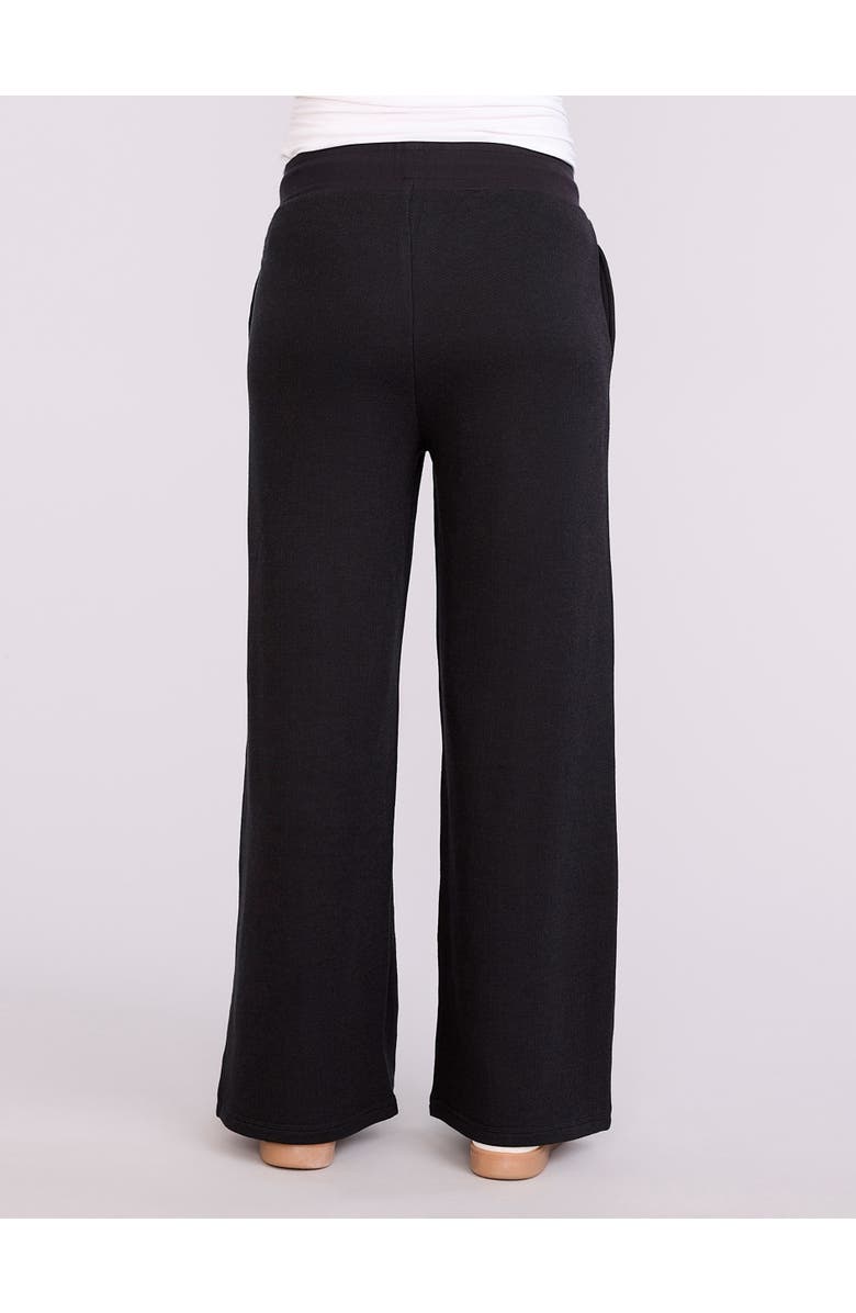 MOTHERHOOD MATERNITY Under the Belly Wide Leg Sweatpants, Alternate, color, Black