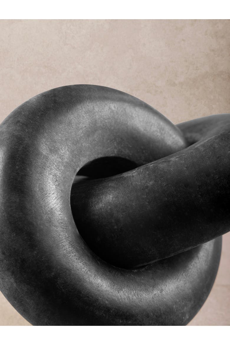 Munich Marble Knot Sculpture, Alternate, color, Midnight Black
