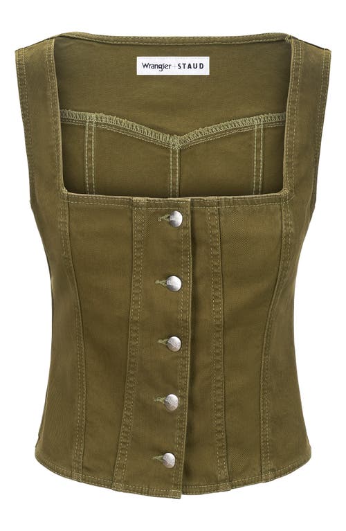 STAUD STAUD + WRANGLER DENIM TRUCKER TOP