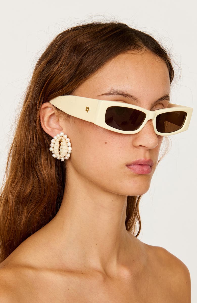 Éliou Ava Shell & Freshwater Pearl Clip-On Earrings, Alternate, color,