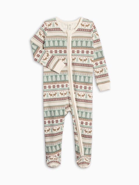 Organic Holiday Peyton Zipper Sleeper (Baby)