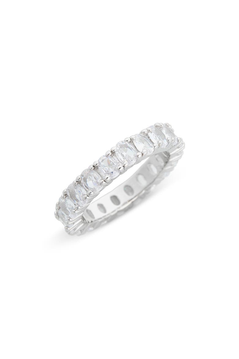 Kylie CZ Eternity Band Ring, Main, color, SILVER