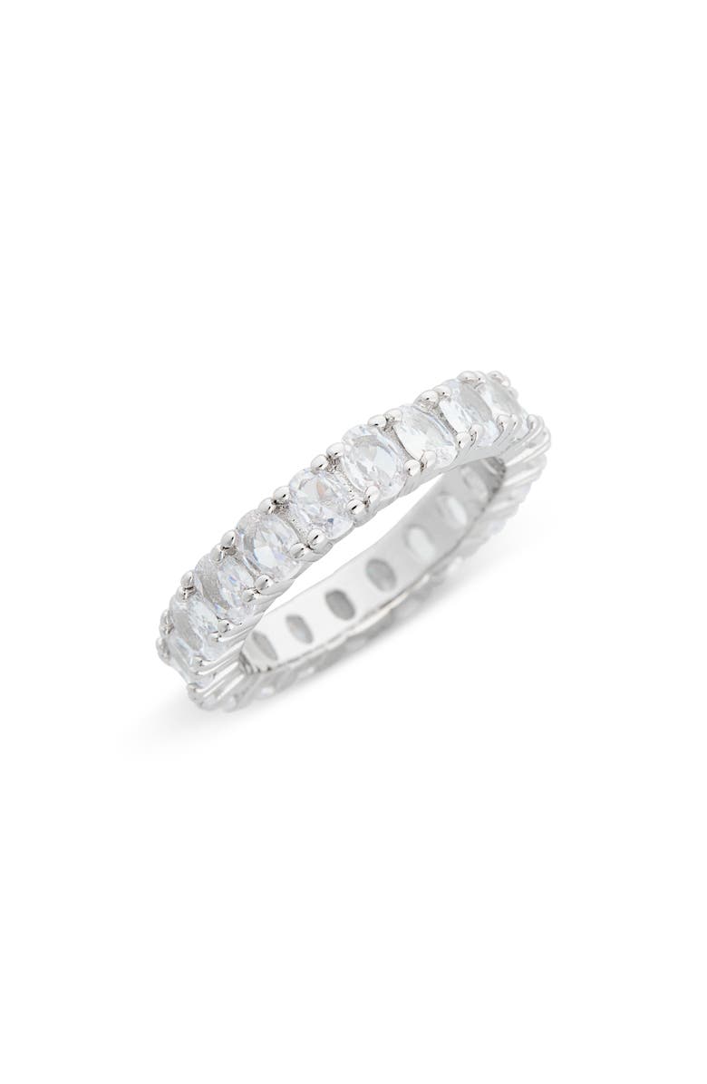 Sterling Forever Kylie CZ Eternity Band Ring, Main, color, Silver
