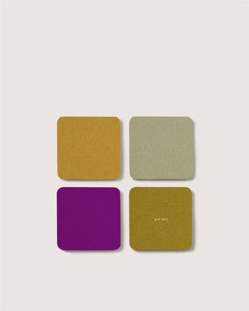 Graf & Lantz Graf Lantz Bierfilzl Merino Wool Square Coaster 4 Pack In Gold
