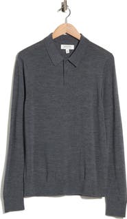 Nordstrom Machine Washable Merino Wool Polo Sweater